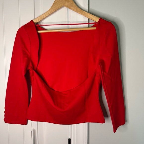 Reformation -Red Knit Top Size S-NWT- Jalen style-Retails $118.00 - Picture 8 of 14